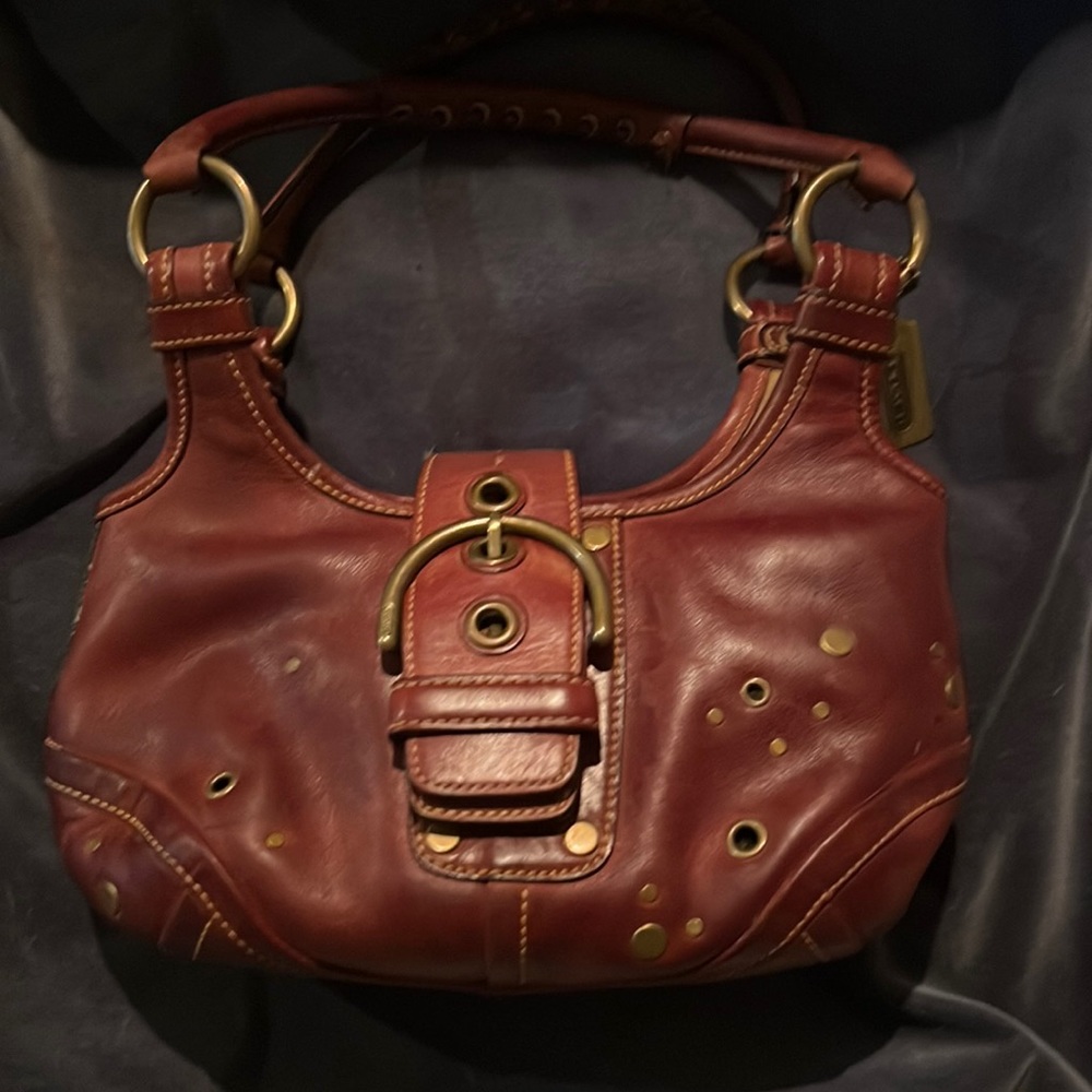 Coach soho in rich burgundy leather